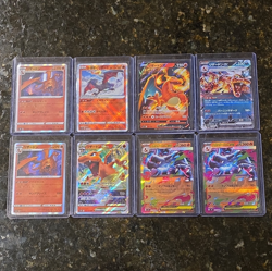 Pokemon TCG 8-Card Japanese Holo Lot: Charizard V, Charizard VSTAR, ex - Image 1