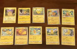 Pikachu Pokemon TCG Card Lot Of 10 Collection Lot Non Holo - Image 1