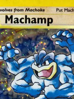 Played (MP) Machamp 1st Edition - Holo Swirl #8 Base Set Pokemon TCG - Image 4