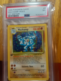 Pokemon TCG 1999 Machamp 8/102 Deck Exclusives 1st Edition Holo PSA 7 - Image 1