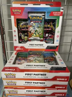 Lot of 4 Pokemon TCG First Partner Illustration Collection Box Series 2 Sealed - Image 1