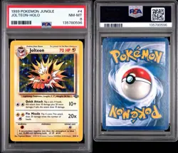 The Pokemon Company Pokemon TCG Jolteon 1999 Jungle Holo 4/64 PSA 8 Unlimited - Image 3