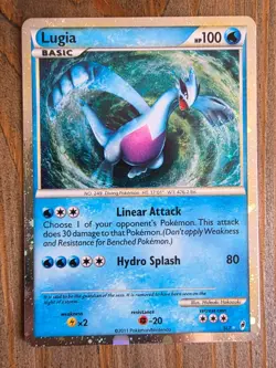Pokemon TCG Lugia Holo SL7 Call of Legends 2011 Lightly Played Condition - Image 1