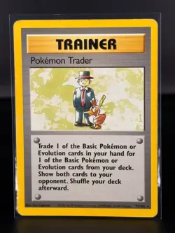 Pokemon Trader 77/102 Base Set Rare Trainer - WOTC Pokemon Card - MP/LP - 24 - - Image 1