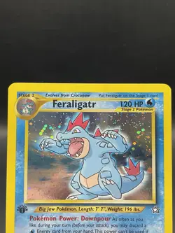 Feraligatr 1st Edition (5/111) EX, Neo Genesis Holo Rare Pokemon Card LP+ - Image 2