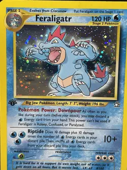 Feraligatr 1st Edition (5/111) EX, Neo Genesis Holo Rare Pokemon Card LP+ - Image 4