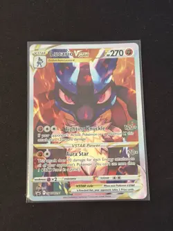 Pokemon TCG Lucario VSTAR Black Star Promo Holo SWSH291 EN 2023 HP 270 - Image 1