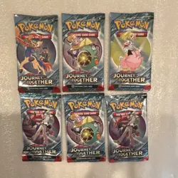 Pokemon TCG Scarlet & Violet Journey Together Sealed Booster Packs Lot of 6 - Image 1