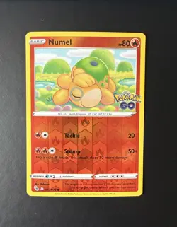 Pokemon TCG Numel Peelable Ditto Pokemon Go 013/078 Reverse Holo Near Mint - Image 1