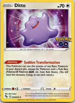 Ditto Holo 053/078 NM Pokemon GO - Image 1