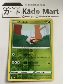 Grubbin 018/264 Fusion Strike Reverse Holo Pokemon TCG Card - Image 1