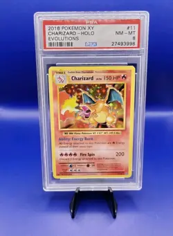 Charizard 11/108 Holo XY Evolutions Pokemon Card TCG Nintendo 2016 Graded PSA 8 - Image 1