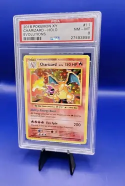 Charizard 11/108 Holo XY Evolutions Pokemon Card TCG Nintendo 2016 Graded PSA 8 - Image 2