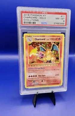 Charizard 11/108 Holo XY Evolutions Pokemon Card TCG Nintendo 2016 Graded PSA 8 - Image 3