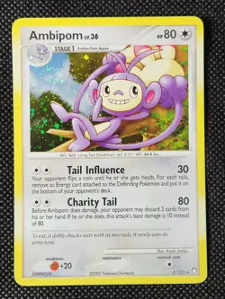 NM Ambipom Holo Swirl #3 Mysterious Treasures Pokemon TCG - Image 1