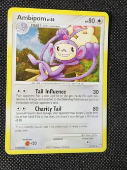 NM Ambipom Holo Swirl #3 Mysterious Treasures Pokemon TCG - Image 3