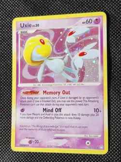 Played (LP) Uxie Holo Swirl #18 Mysterious Treasures Pokemon TCG - Image 3