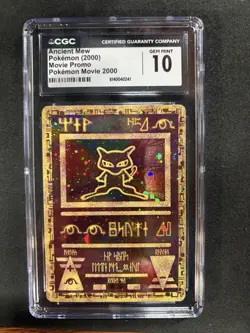 2000 POKEMON MOVIE 2000 PROMO ANCIENT MEW CGC 10 - 4x SWIRLS!! - Image 1