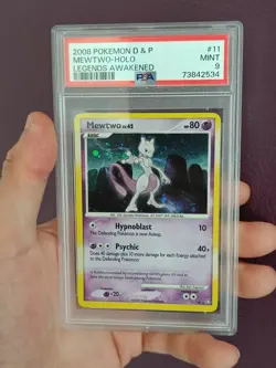 💫 SWIRL 💫 Pokemon Mewtwo 11/146 Legends Awakened Holo Rare - PSA 9 Mint - Image 1