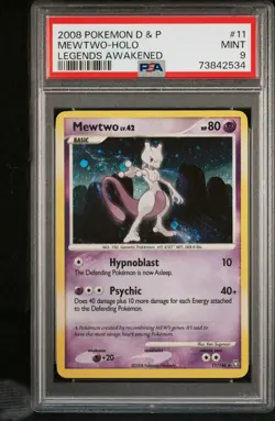 💫 SWIRL 💫 Pokemon Mewtwo 11/146 Legends Awakened Holo Rare - PSA 9 Mint - Image 5