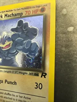 Dark Machamp 10/82 Team Rocket Holo Rare Pokemon Card *SWIRL* - Image 2