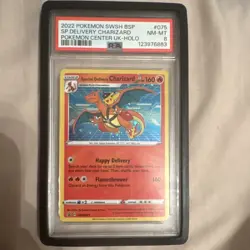 Pokemon 2022 Special Delivery Charizard SWSH075 SWSH Promo Holo PSA 8 NICE SWIRL - Image 1