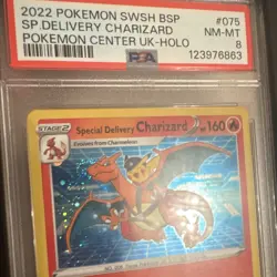 Pokemon 2022 Special Delivery Charizard SWSH075 SWSH Promo Holo PSA 8 NICE SWIRL - Image 2