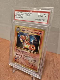 1999 POKEMON JAPANESE CD PROMO CD PROMO #6 CHARIZARD-HOLO PSA 9 SWIRL! - Image 3