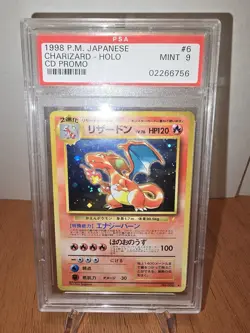 1999 POKEMON JAPANESE CD PROMO CD PROMO #6 CHARIZARD-HOLO PSA 9 SWIRL! - Image 4