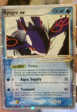 Pokemon Kyogre EX 037 SWIRL Holo Black Star Promo Holo 2006 - LP Rare TCG Card - Image 1