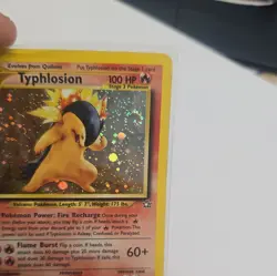Typhlosion 17/111 Holo Rare Pokemon Card Neo Genesis NM-MT nice swirl - Image 2
