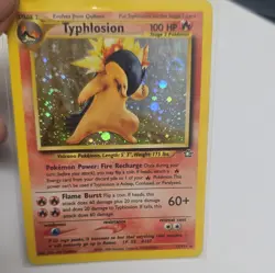 Typhlosion 17/111 Holo Rare Pokemon Card Neo Genesis NM-MT nice swirl - Image 3