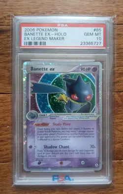 Pokemon 2006 EX Legend Maker Banette ex Holo 85/92 PSA 10 Gem Mint - Image 1