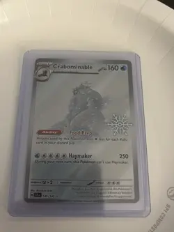 Pokemon TCG Crabominable Card 149/142 Holiday Calendar Illustration Stamped - Image 1
