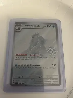 Pokemon TCG Crabominable Card 149/142 Holiday Calendar Illustration Stamped - Image 2