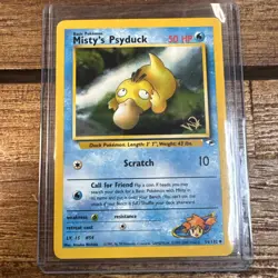 MISTY'S PSYDUCK GOLD W-STAMP 54/132 Gym Heroes Promo 2000 MP TCG POKEMON CARD - Image 1