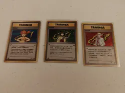 Pokemon Card Lot Of 3 Gym Challenge Gym Heroes Holo Trainer Vintage Japanese Set - Image 1
