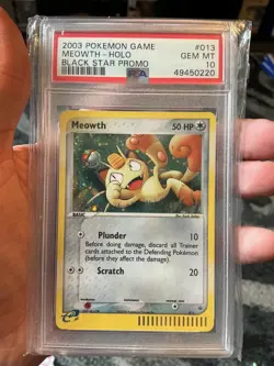 2003 Pokemon Meowth Holo #13 Black Star Promo PSA 10 GEM MINT 🔥 Vintage WOTC - Image 1