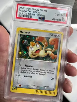 2003 Pokemon Meowth Holo #13 Black Star Promo PSA 10 GEM MINT 🔥 Vintage WOTC - Image 2