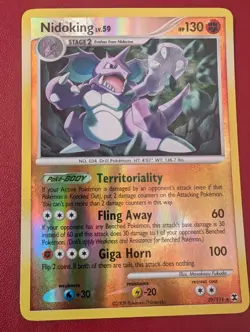Nidoking 29/111 Reverse Holo Rising Rivals Pokemon Card Excellent Condition - NM - Image 1