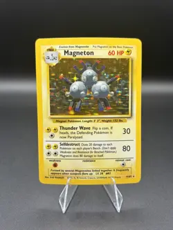 Pokemon TCG Magneton Base Set 1999 Holo Unlimited Rare Card 9/102 NM Condition - Image 1