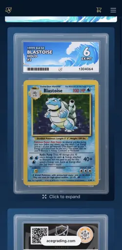 Pokemon TCG Blastoise Base Set Holo 2/102 Ace 6 Excellent-Near Mint Condition - Image 5