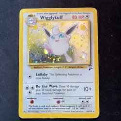 Pokemon TCG Wigglytuff 19/130 - English Base Set 2 Holo Rare Card damaged - Image 1