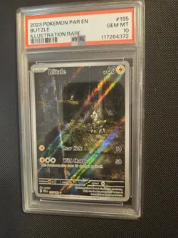 PSA 10 Pokemon Blitzle Illustration Rare Card Paradox Rift 195/182 PSA 10 - Image 1