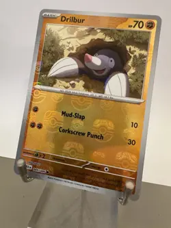 Pokemon TCG Drilbur Black Bolt Master ball Reverse Holo Card 045/086 - Image 2