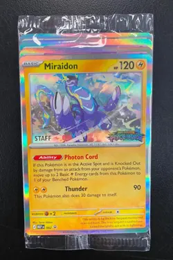 Pitch Black Prerelease Staff Promo Card 4-pack Sealed New In Plastic Pokemon TCG - Image 1