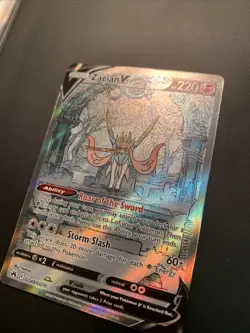 Pokemon TCG Zacian v GG48/GG70 Crown Zenith Holo Ultra Rare Card NM Condition - Image 5