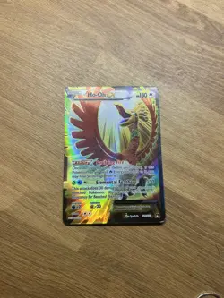 Pokemon TCG Ho-Oh EX Full Art Ultra Holo Rare Card 121/122 XY Breakpoint 121/122 - Image 1