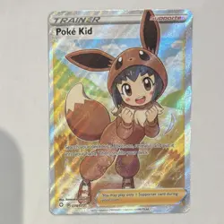 Pokemon TCG Poke Kid Trainer Shining Fates Ultra Rare Card 070/072 - Image 1