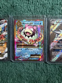 Pokemon TCG Holo Mega EX GX 3-Card Lot: M Steelix EX, M Slowbro EX, Solgaleo GX - Image 3
